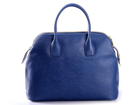 2014 Prada Saffiano Cuir Leather Tote Bag BN2546 blue